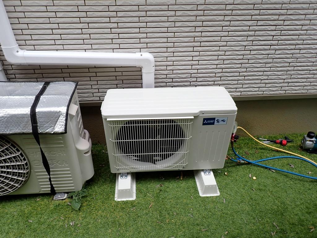 真空引きエアコン工事