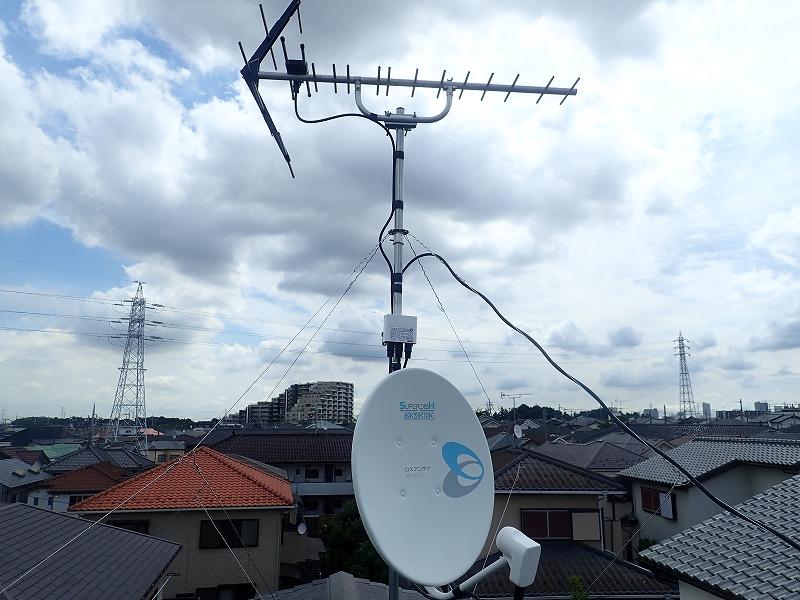 柏市BSアンテナ工事