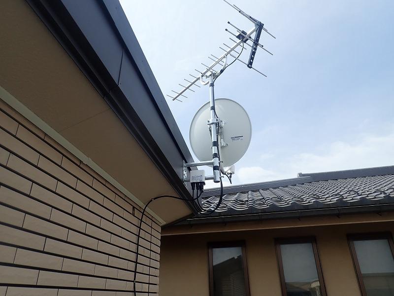 新築テレビアンテナ設置