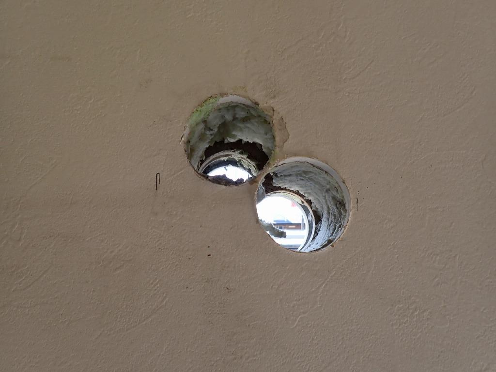 エアコン穴開け直し