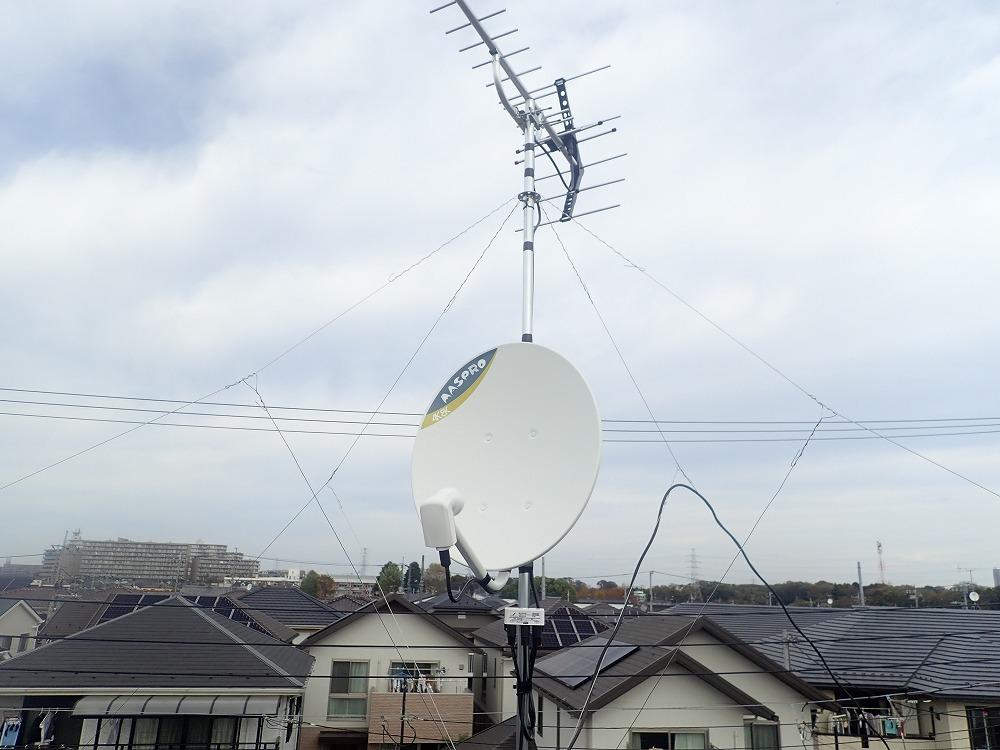 アンテナの立て直し工事