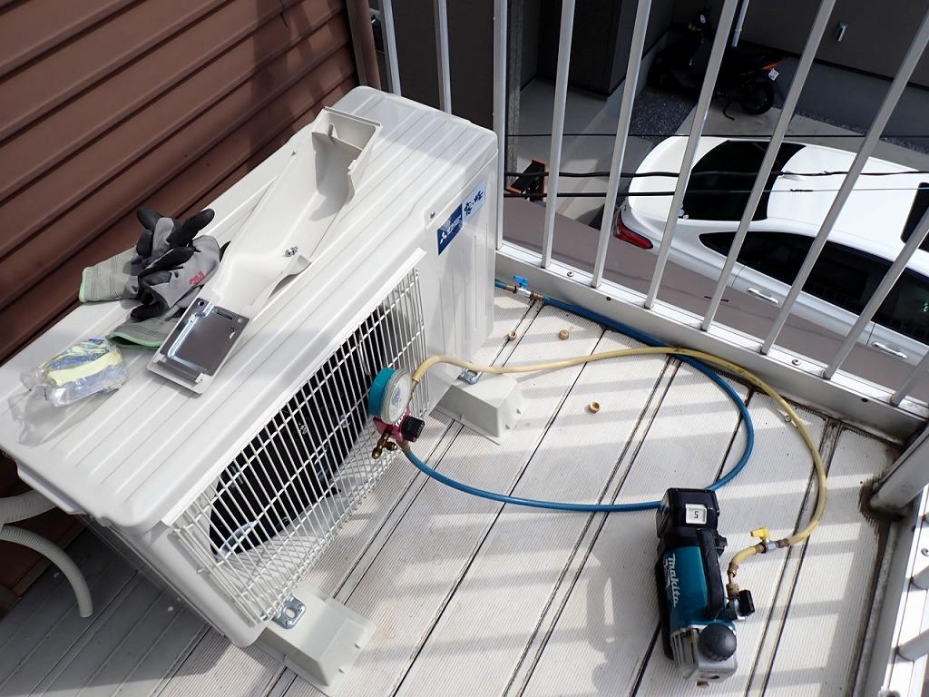 春日部市エアコン取付、エアコン用コンセント工事